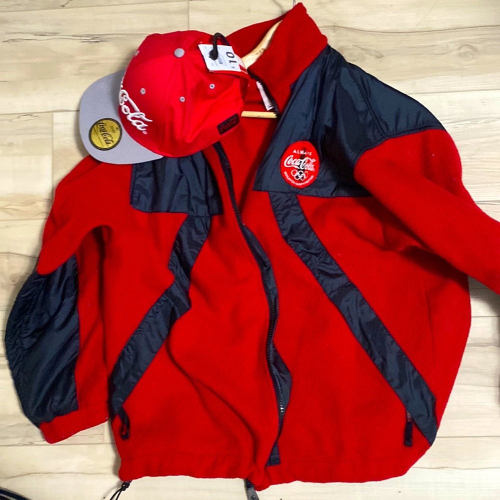 Vintage COCA COLA JACKET AND HAT BUNDLE